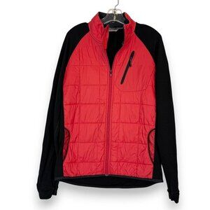 SmartWool Wool Jacket Insulated Zip Red Black Large